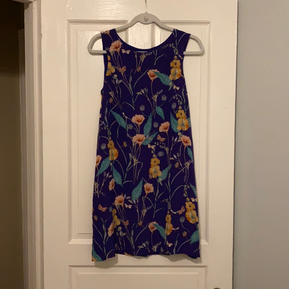 Anthropologie HD in Paris Flowered Silk Dress